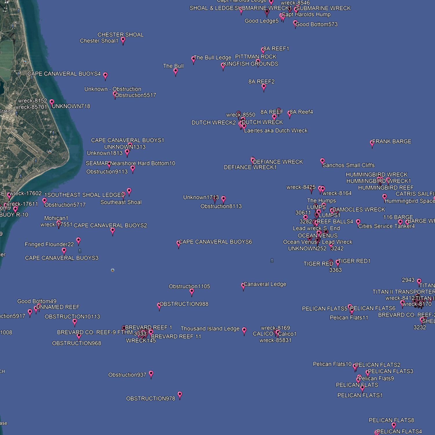 Melbourne Fishing Spots - Nearshore Numbers