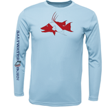 Key West, FL Hogfish Diver Men's Long Sleeve UPF 50+ Dry-Fit Shirt