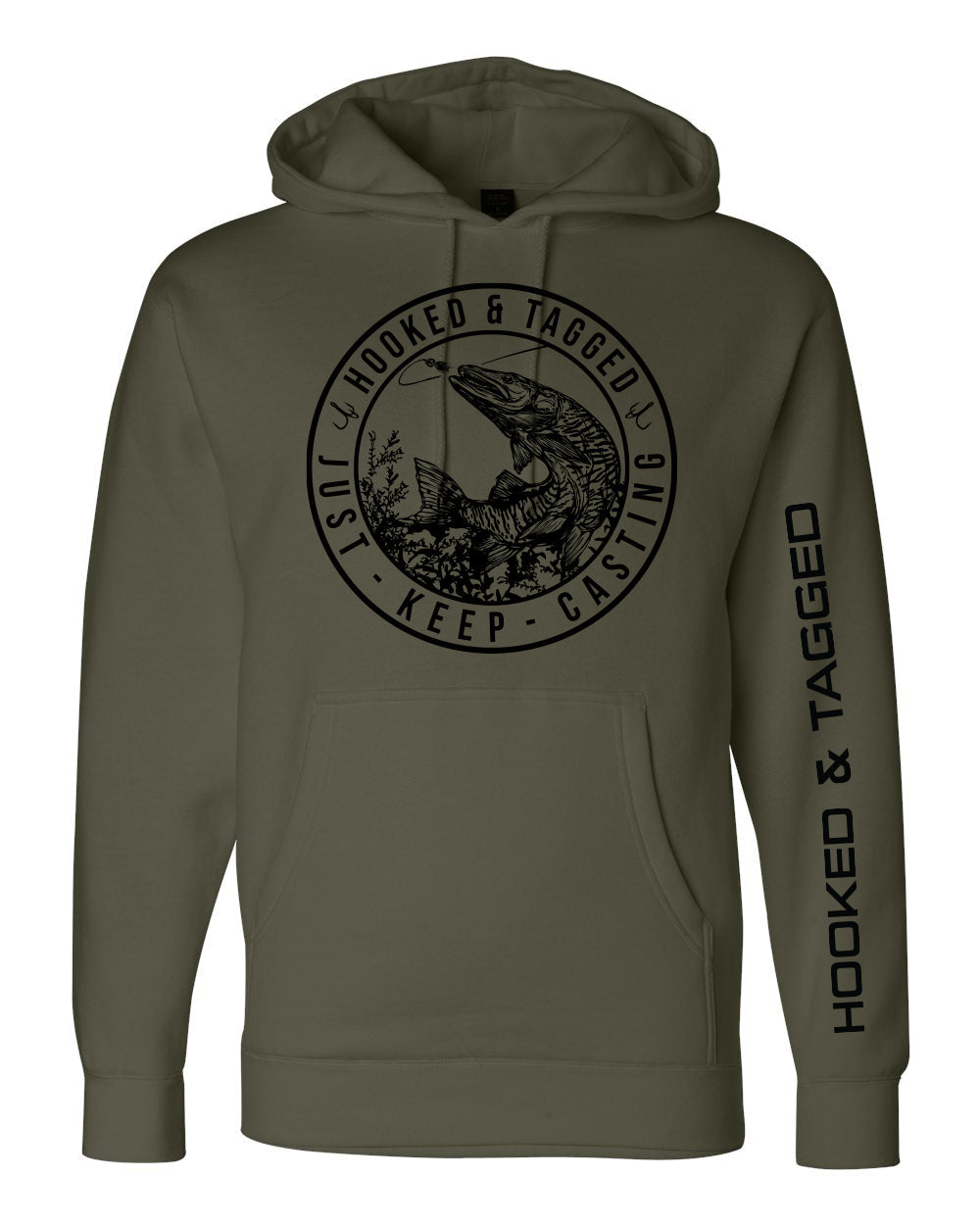Sweat à capuche "Continuez à caster"