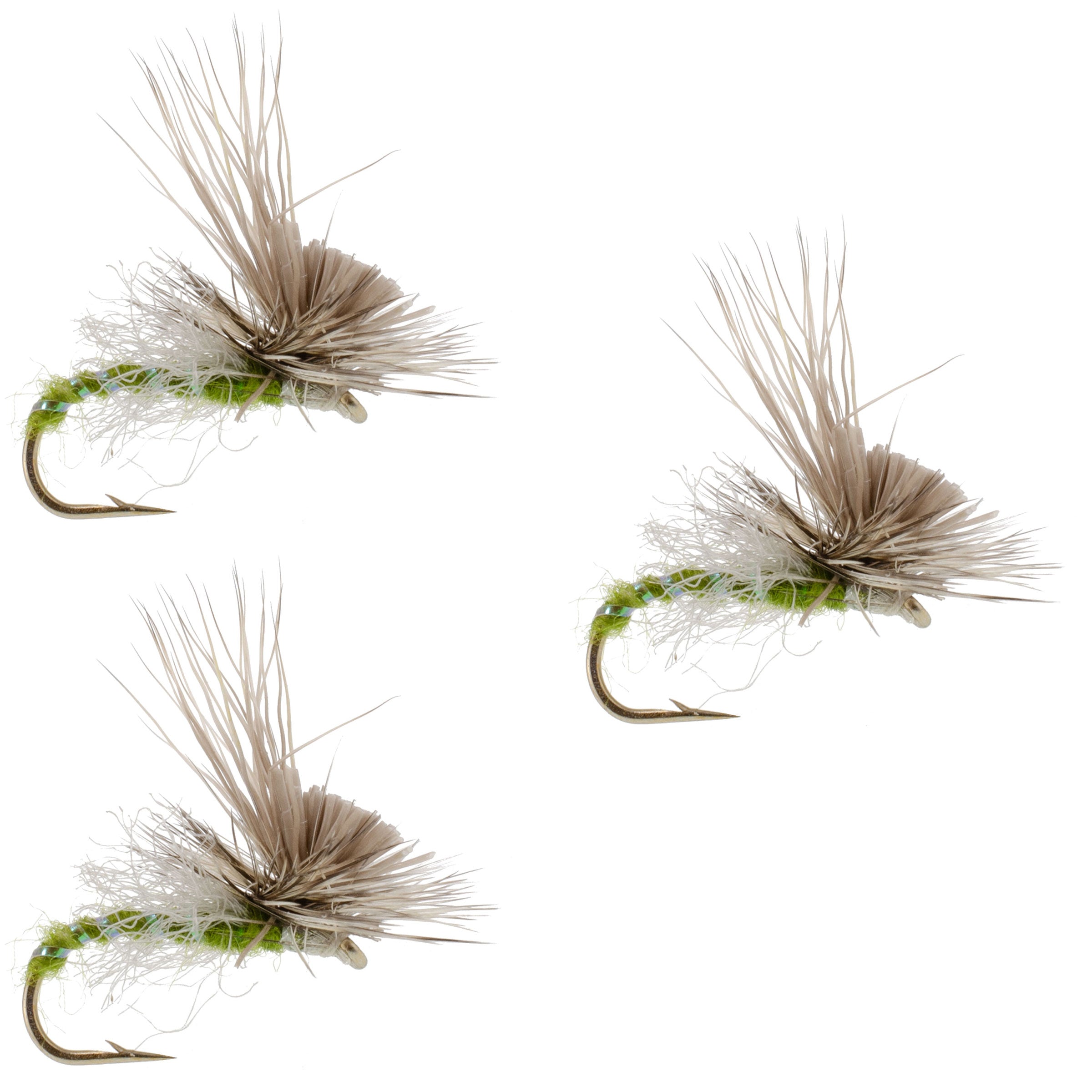 3 paquetes de moscas de mayo Missing Link Green Drake, tamaño de anzuelo 10