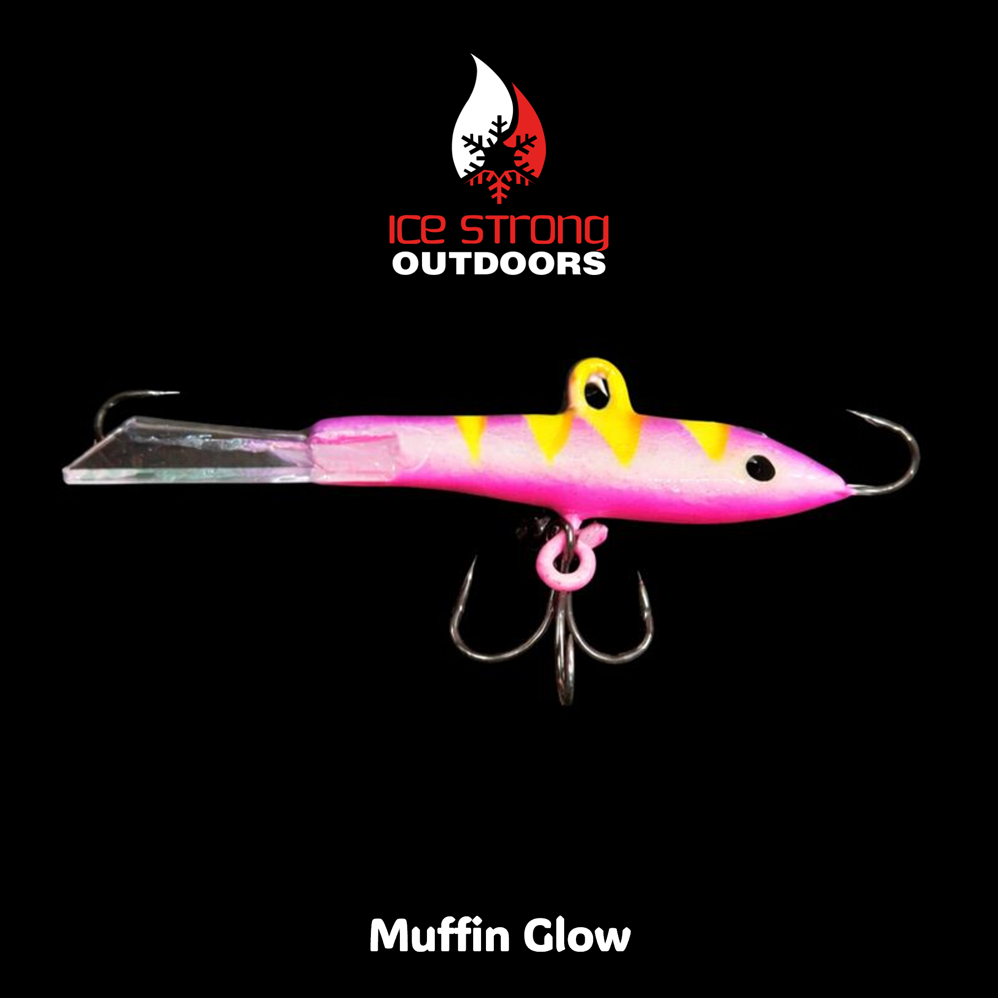 Ice Strong Outdoors - Turluttes personnalisées luminescentes Glow Bay Jiggers - 3/8 oz et 1/2 oz