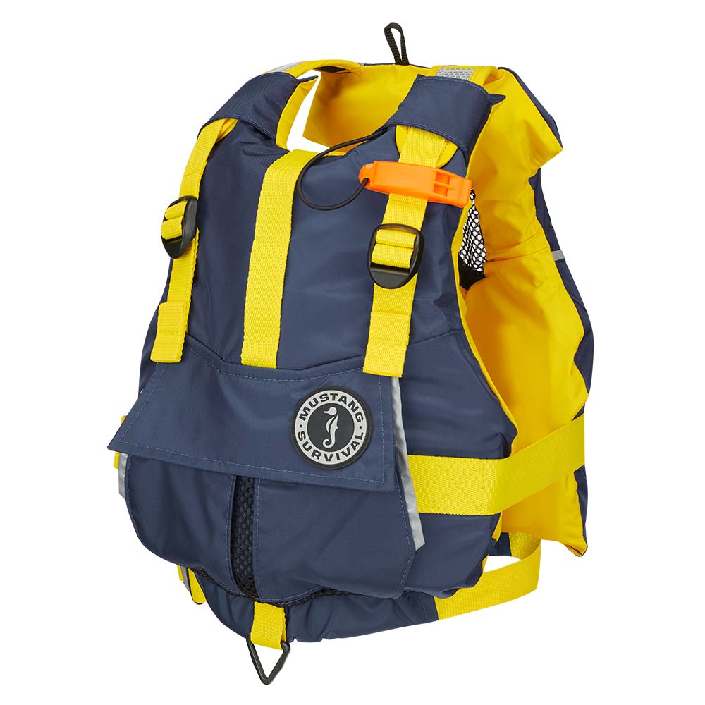 Mustang Youth Bobby Foam Vest - Yellow/Navy Bobber Bargain