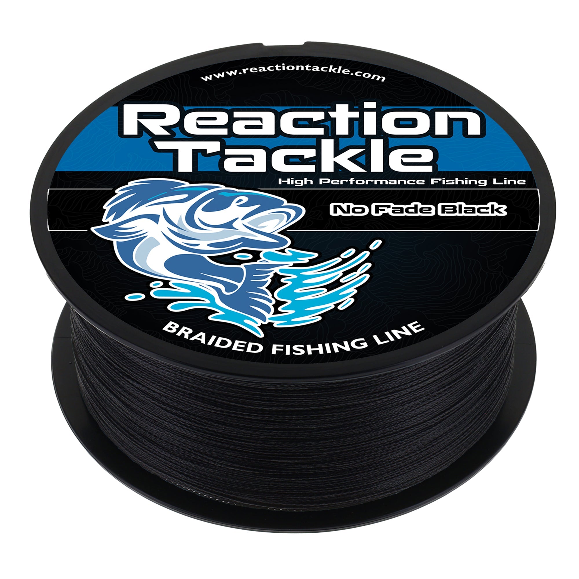 Línea de pesca trenzada Reaction Tackle - Sin decoloración, color negro