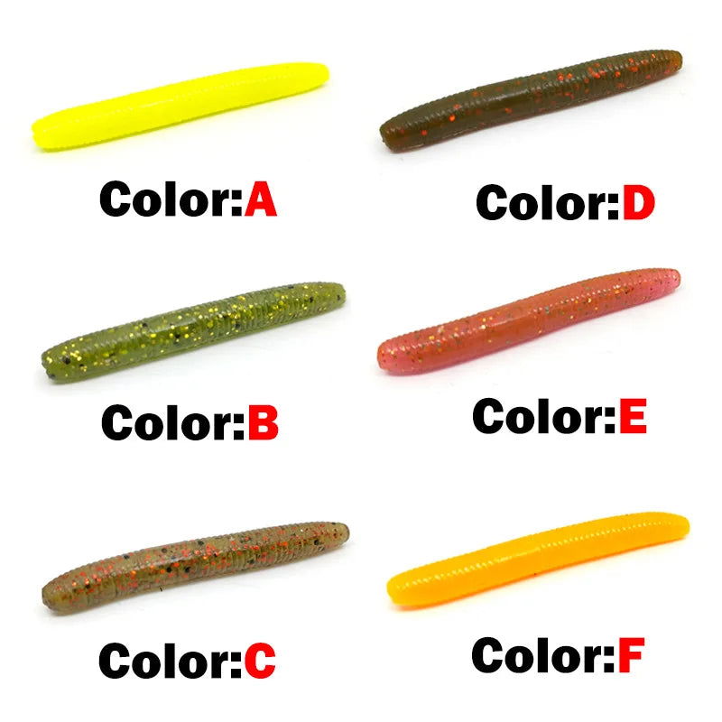 Neon Nibblers Soft Worm Lures Bobber Bargain