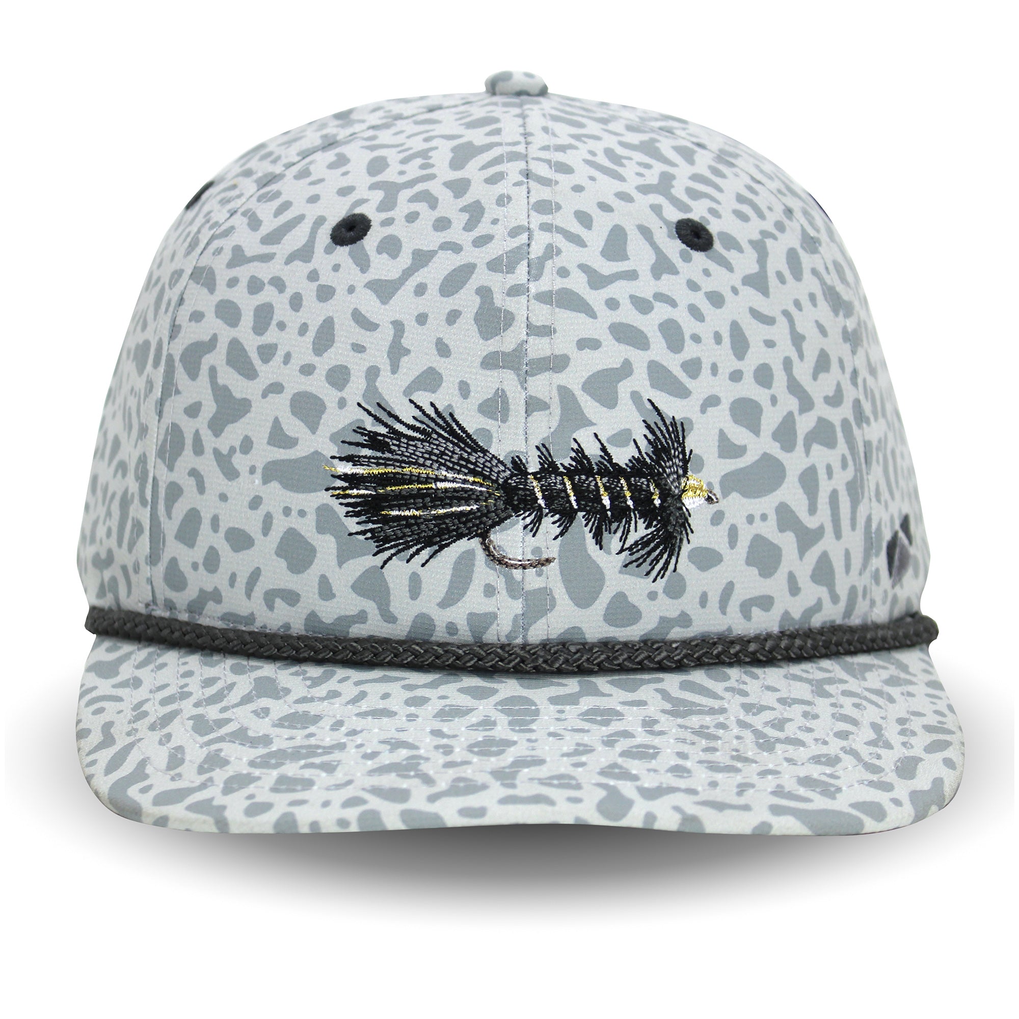 Gorra Wooly Bugger de 6 paneles con parte trasera de malla transpirable Riverside.