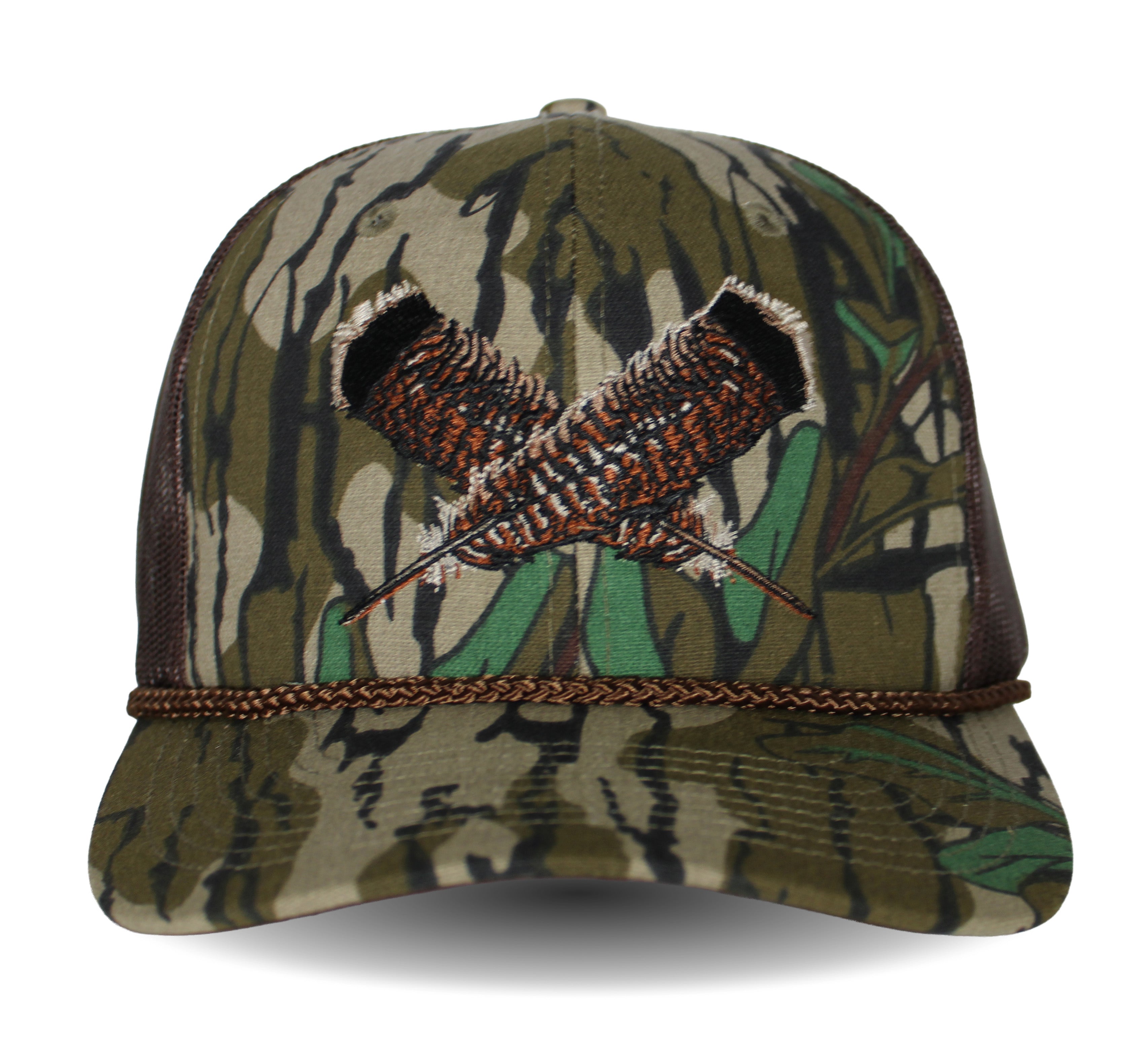 Bonnet à dos en maille Mossy Oak Bottomland Turkey Feather