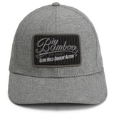 Gorra de pesca con mosca Big Bamboo Fly Rod Heathered de 6 paneles con parche.