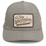 Gorra de pesca con mosca Big Bamboo Fly Rod Heathered de 6 paneles con parche.