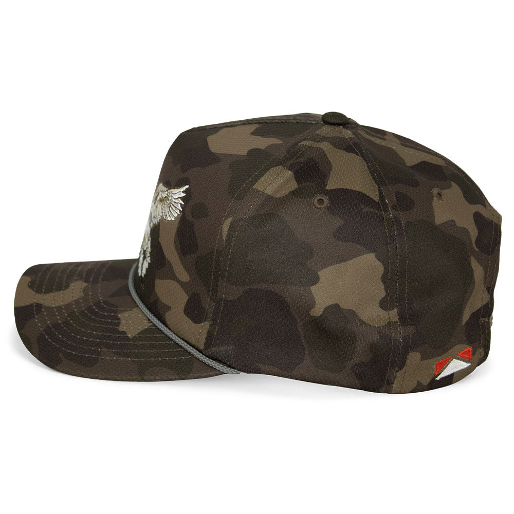 Gorra Trucker Pintail Estilo Retro Camuflaje Oscuro 5 Paneles