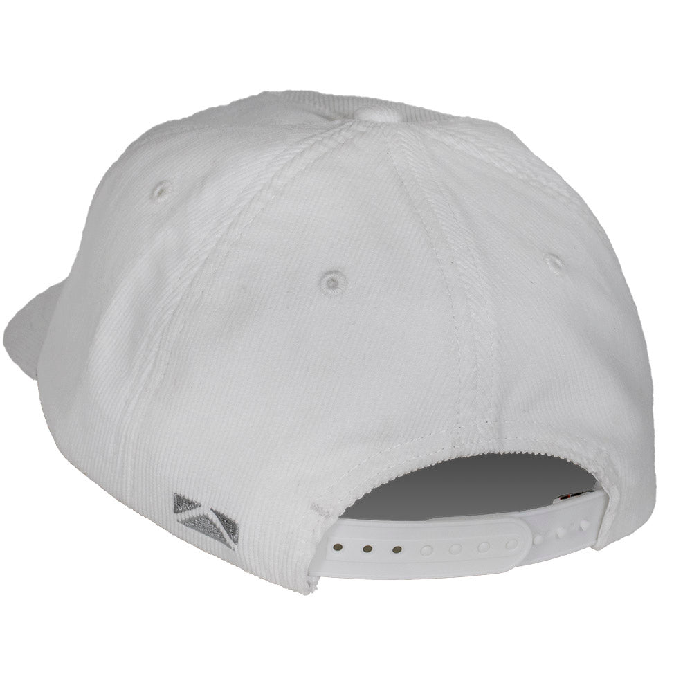 Gorra Trucker Vintage de 5 Paneles con diseño de Ganso de las Nieves sobre pana.
