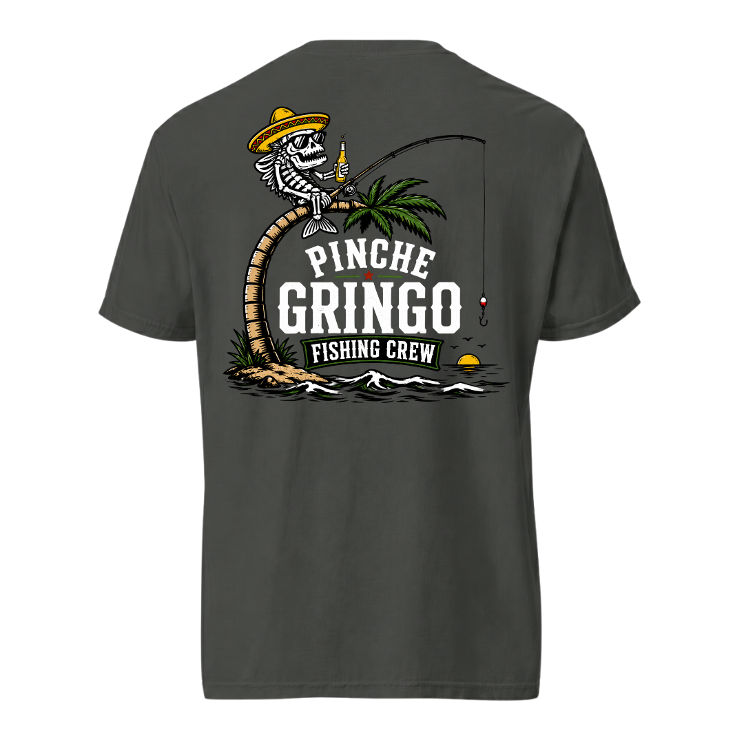 Pinche Gringo Fishing Crew Palm Tree Shirt