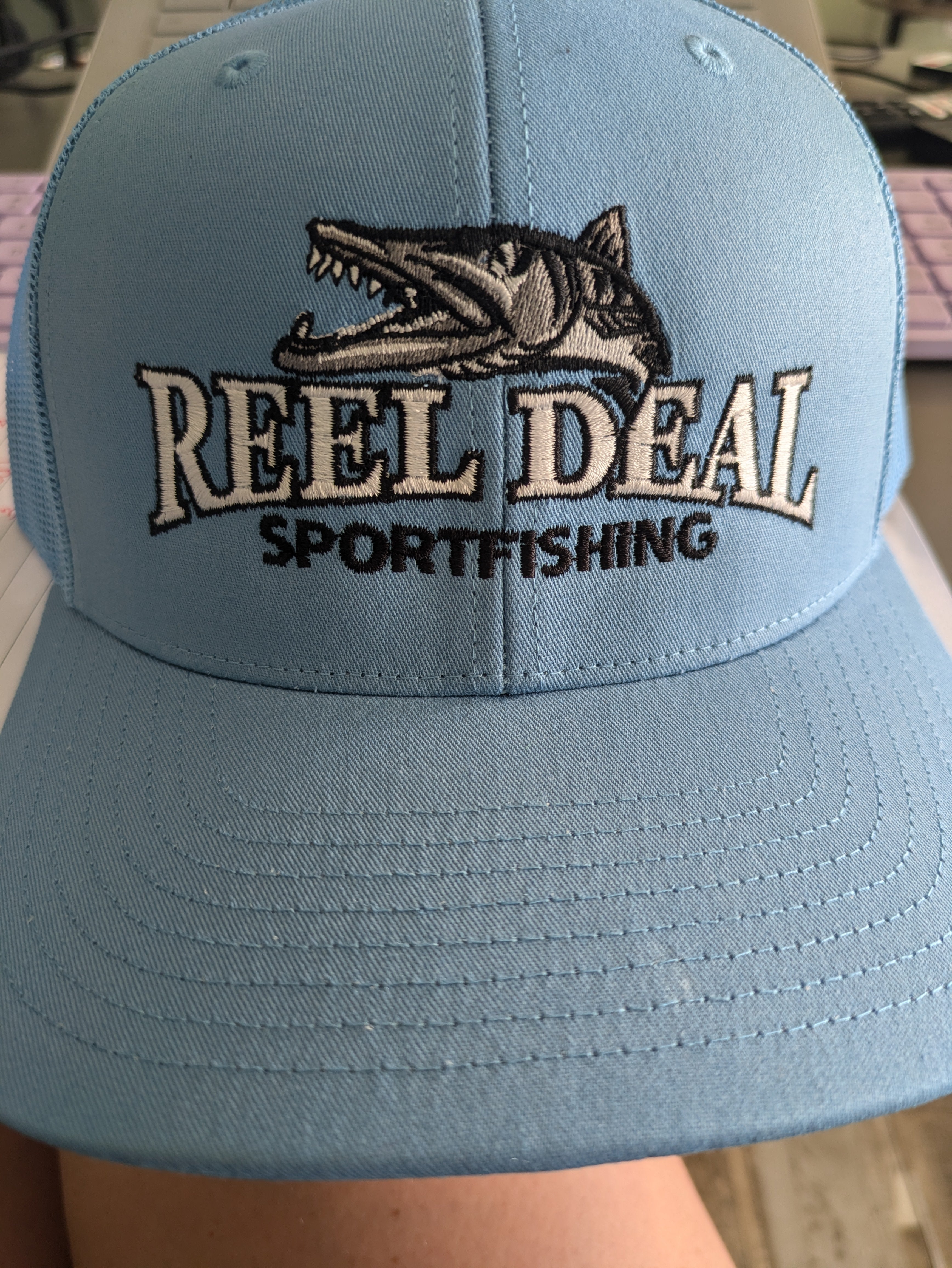 Reel Deal Snapback Hat (Columbia Blue)