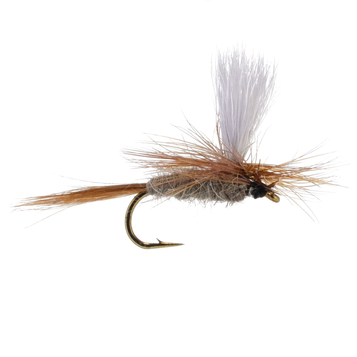 Hares Ear Parachute Classic Dry Fly - 12 mouches, taille d'hameçon 18