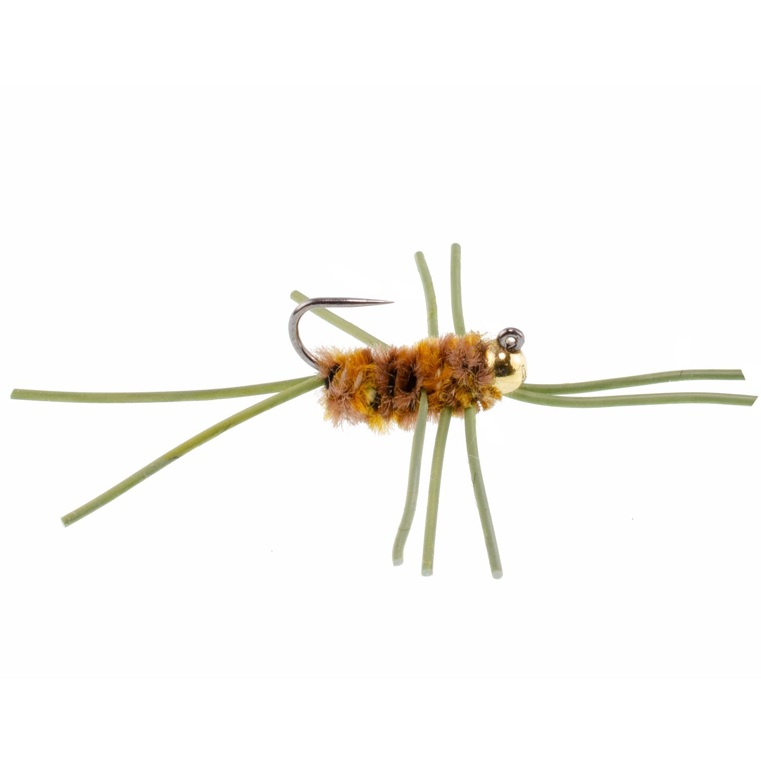 Surtido de ninfas con patas de goma Pat's con cuentas de tungsteno para pesca con mosca - Patrón de mosca húmeda para trucha y lubina - 14 moscas, 7 colores, tamaño de anzuelo 10 