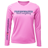 Michigan "Freshwater Heals Everything" Women's Long Sleeve UPF 50+ Dry-Fit Shirt