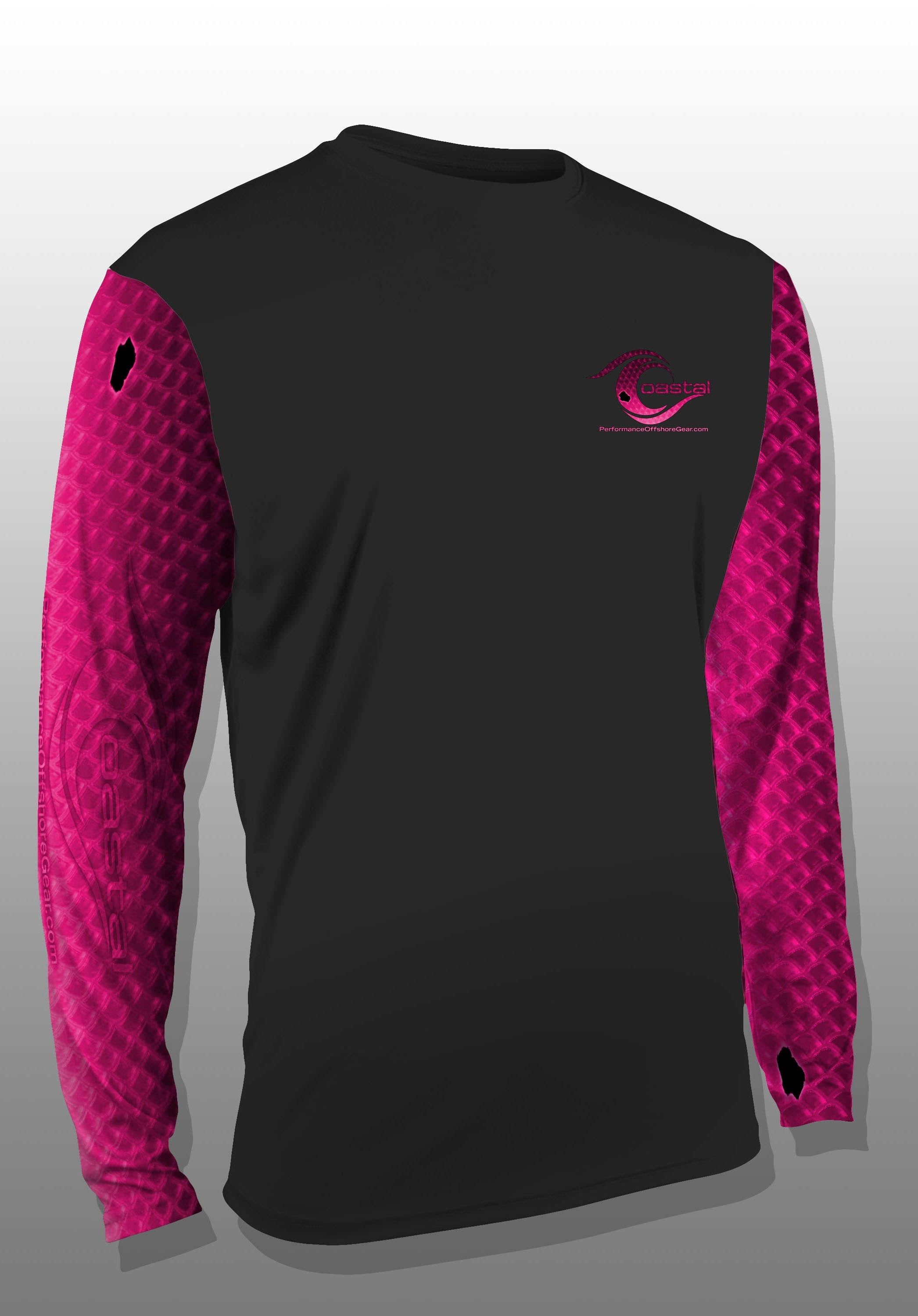 Coastal Pink Redfish Performance Long Sleeve T-shirt