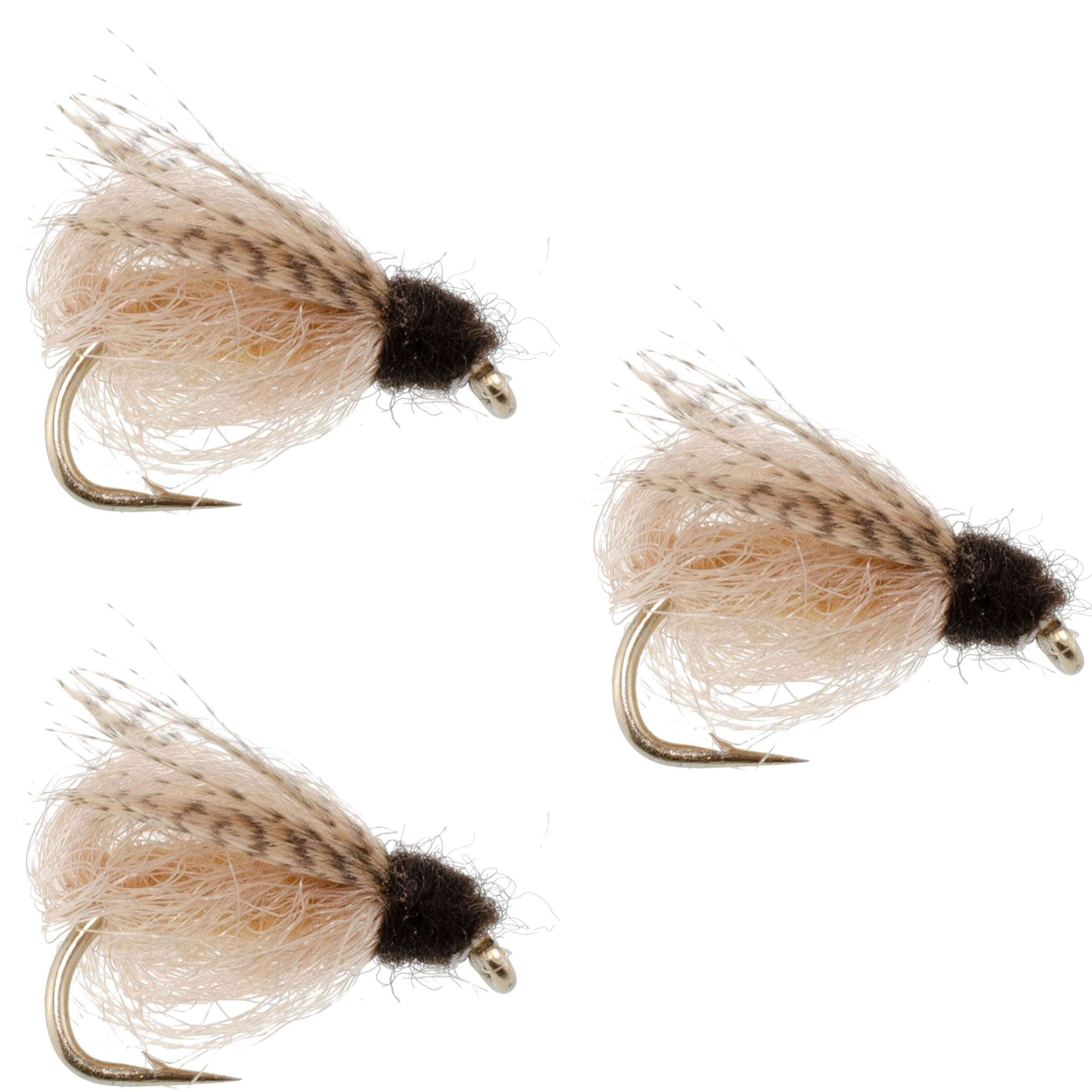 3 unidades de pupa de lafontaine, color canela, purpurina profunda, para caddis, tamaño de anzuelo 18
