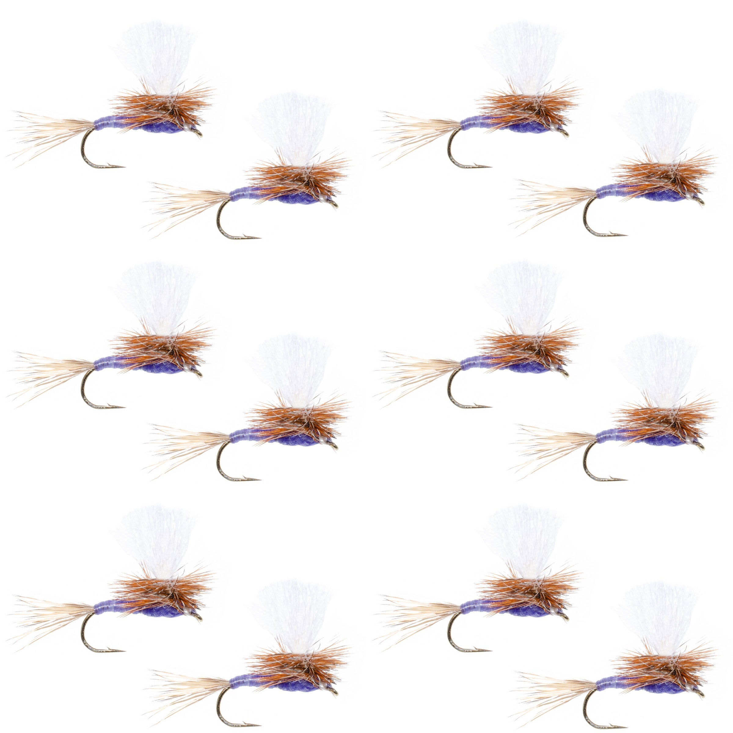 Parachute Purple Haze Mouche Sèche - 12 Mouches Taille 16