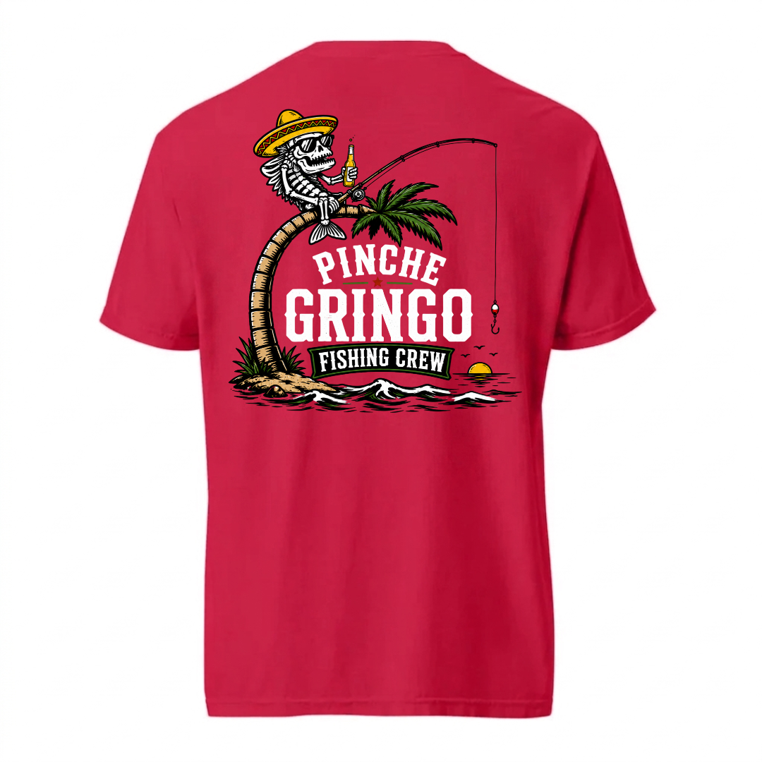 Pinche Gringo Fishing Crew Palm Tree Shirt