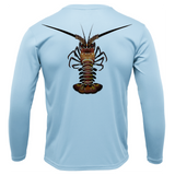 Key West, FL Realistic Lobster Men's Long Sleeve UPF 50+ Dry-Fit Shirt