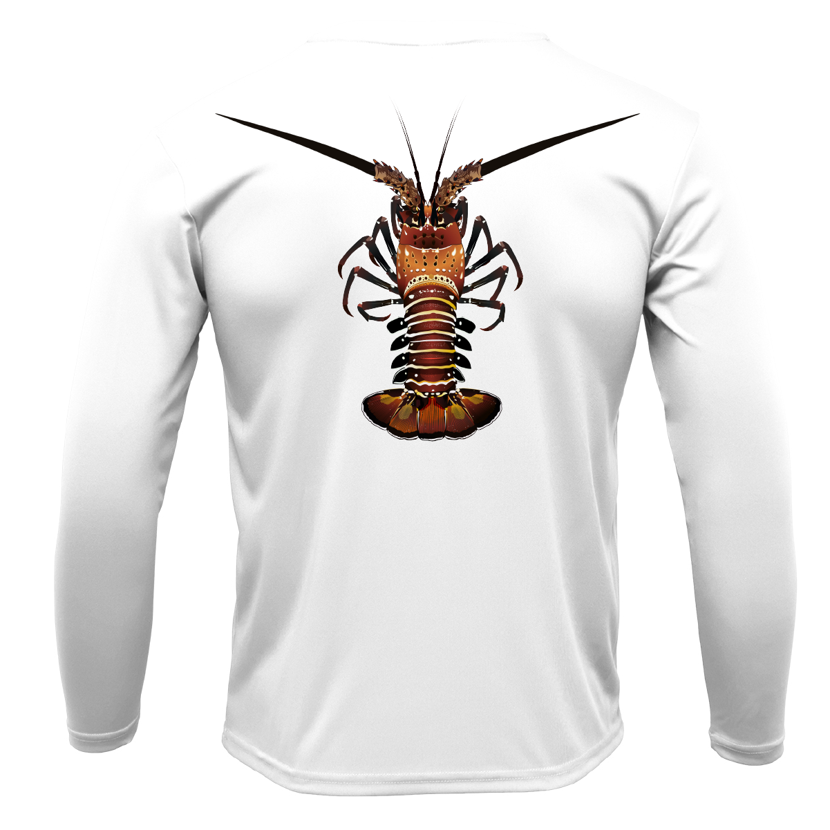 Key West, FL Realistic Lobster Men's Long Sleeve UPF 50+ Dry-Fit Shirt