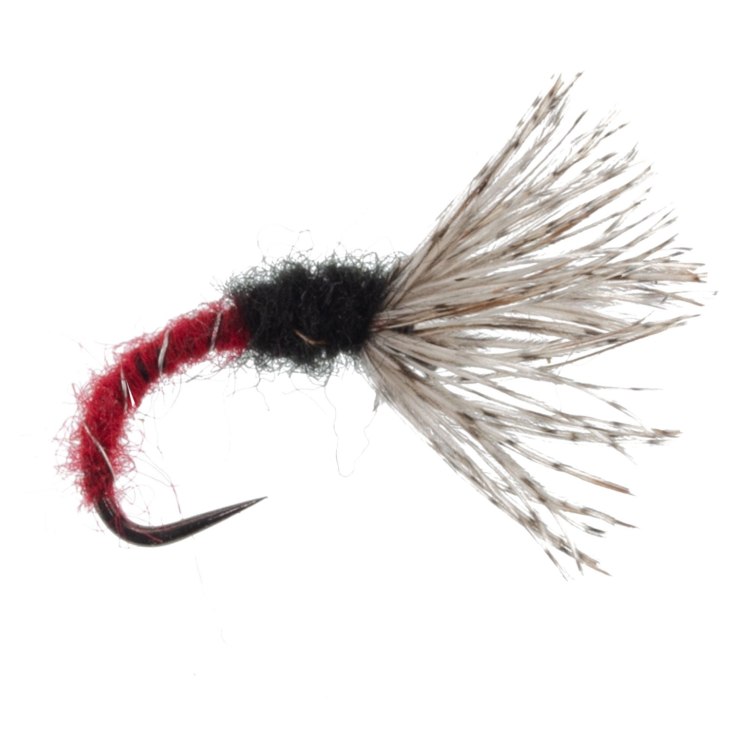Sakasa Kebari Zèbre Rouge - 12 Mouches Tenkara - Taille 12