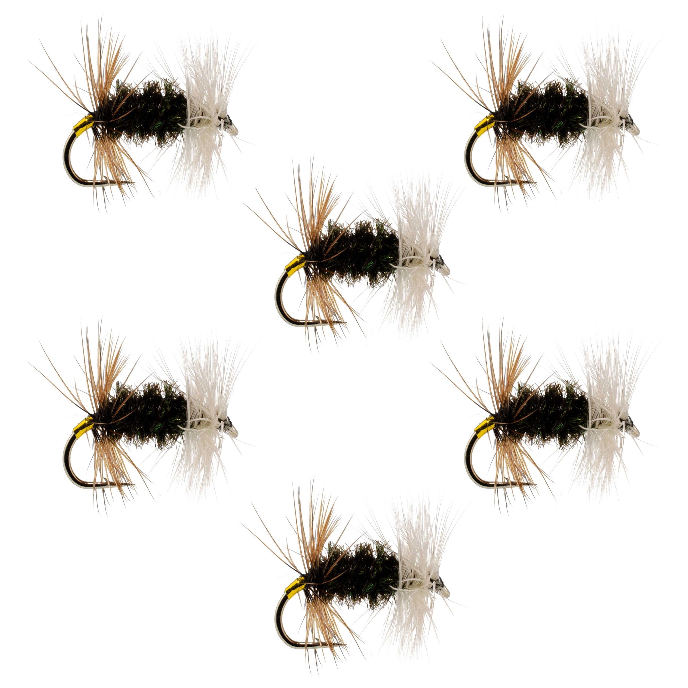 Renegade Classic Trout Dry Fly 6 Flies Hook Size 14