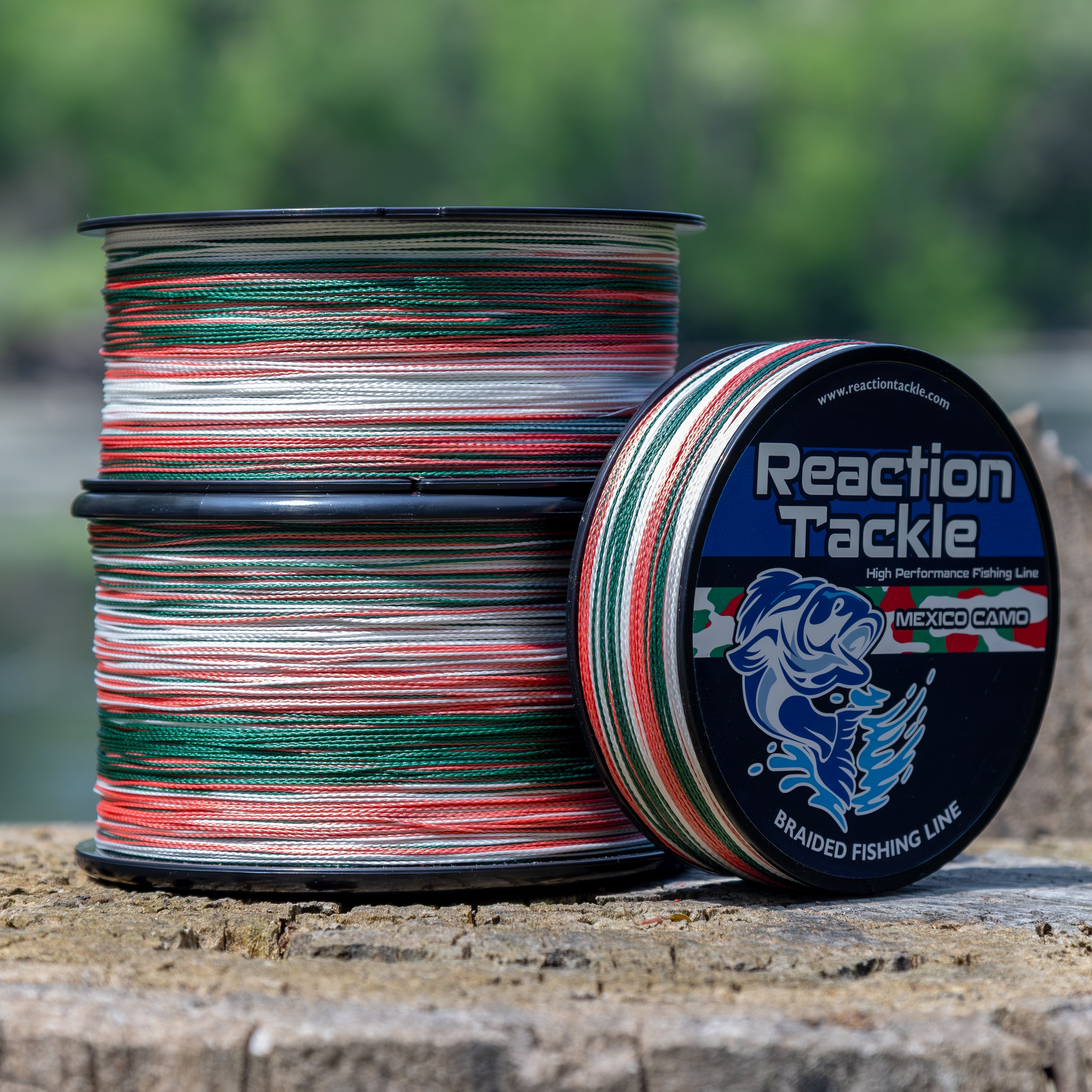 Línea de pesca trenzada Reaction Tackle - Camuflaje mexicano - NUEVA