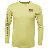 Siesta Key American Flag On Chest Long Sleeve UPF 50+ Dry-Fit Shirt