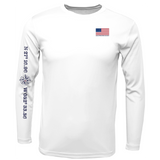 Siesta Key American Flag On Chest Long Sleeve UPF 50+ Dry-Fit Shirt