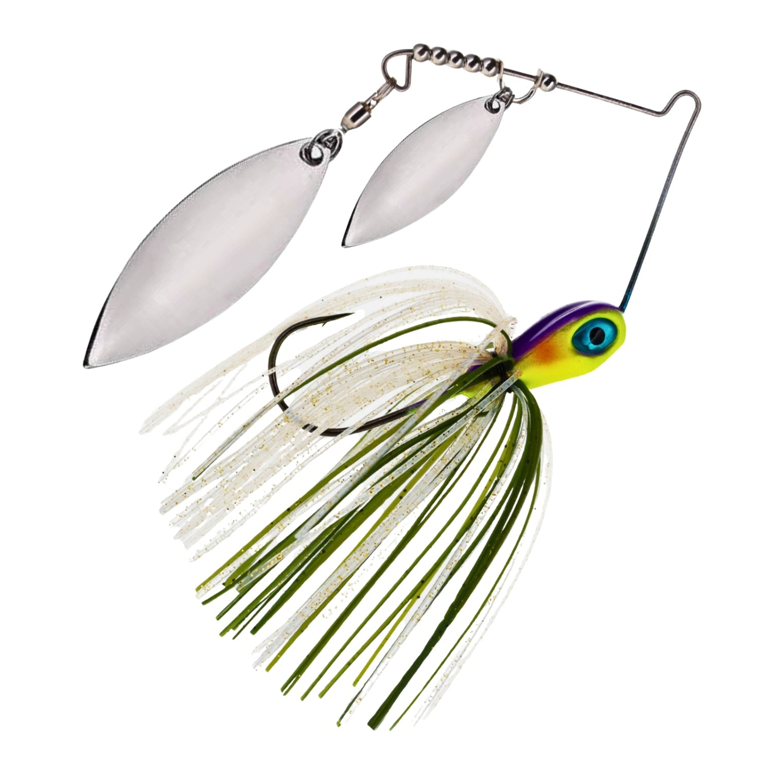 Jigs de spinnerbait de plomo Reaction Tackle - Paquete de 3, hoja de doble sauce - Nuevos