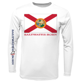 Key West, FL Florida Flag Long Sleeve UPF 50+ Dry-Fit Shirt