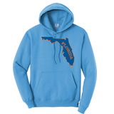 Orange and Blue Cotton Hoodie