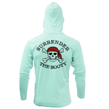 Michigan Freshwater Born "Surrender The Booty" Men's Long Sleeve UPF 50+ Dry-Fit Hoodie