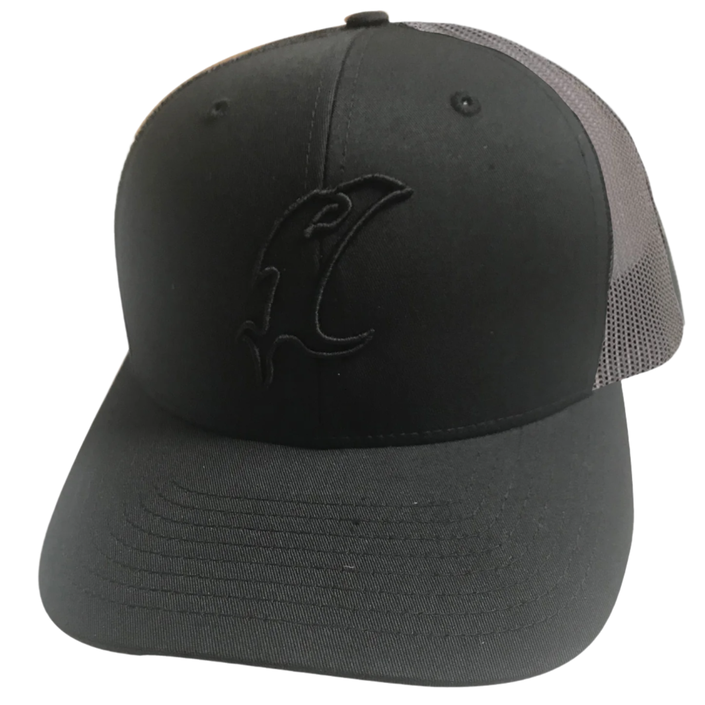"Vic" Outline Black & Charcoal Adjustable Hat