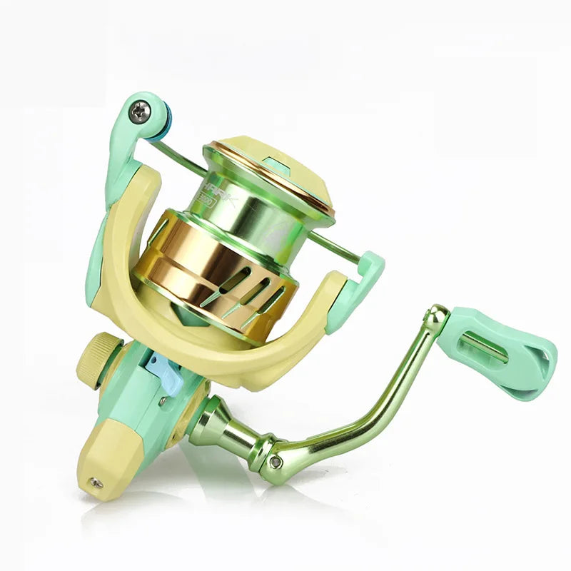 Sea.Yolo Pink Fishing Reel Macaron Metal Spinning Wheel 4.9:1 High Speed Ratio 5.2:1 Distant Sea Rod Wheel Bobber Bargain