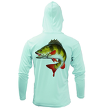 Michigan Freshwater Born Perch Men's Long Sleeve UPF 50+ Dry-Fit Hoodie