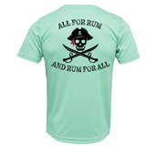 Key West, FL "All For Rum and Rum For All" Men's Short Sleeve UPF 50+ Dry-Fit Shirt