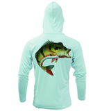 Miami, FL Freshwater Born Peacock Bass Men's Long Sleeve UPF 50+ Dry-Fit Hoodie