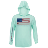 Michigan Freshwater Born SUP Flag Women's Long Sleeve UPF 50+ Dry-Fit Hoodie