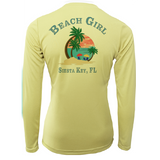 Siesta Key Beach Girl Women's Long Sleeve UPF 50+ Dry-Fit Shirt