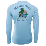 Siesta Key Beach Girl Women's Long Sleeve UPF 50+ Dry-Fit Shirt