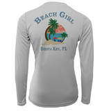 Siesta Key Beach Girl Women's Long Sleeve UPF 50+ Dry-Fit Shirt
