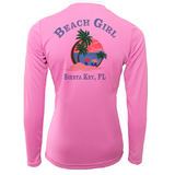 Siesta Key Beach Girl Women's Long Sleeve UPF 50+ Dry-Fit Shirt