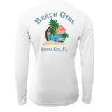 Siesta Key Beach Girl Women's Long Sleeve UPF 50+ Dry-Fit Shirt