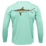 Siesta Key, FL Blacktip Long Sleeve UPF 50+ Dry-Fit Shirt
