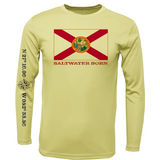 Siesta Key, FL Florida Flag Long Sleeve UPF 50+ Dry-Fit Shirt