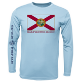 Siesta Key, FL Florida Flag Long Sleeve UPF 50+ Dry-Fit Shirt