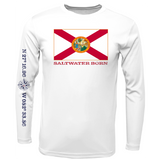 Siesta Key, FL Florida Flag Long Sleeve UPF 50+ Dry-Fit Shirt
