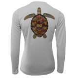 Siesta Key Realistic Turtle Women's Long Sleeve UPF 50+ Dry-Fit Shirt